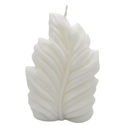 Vela blanca con forma 15x8.5cm.