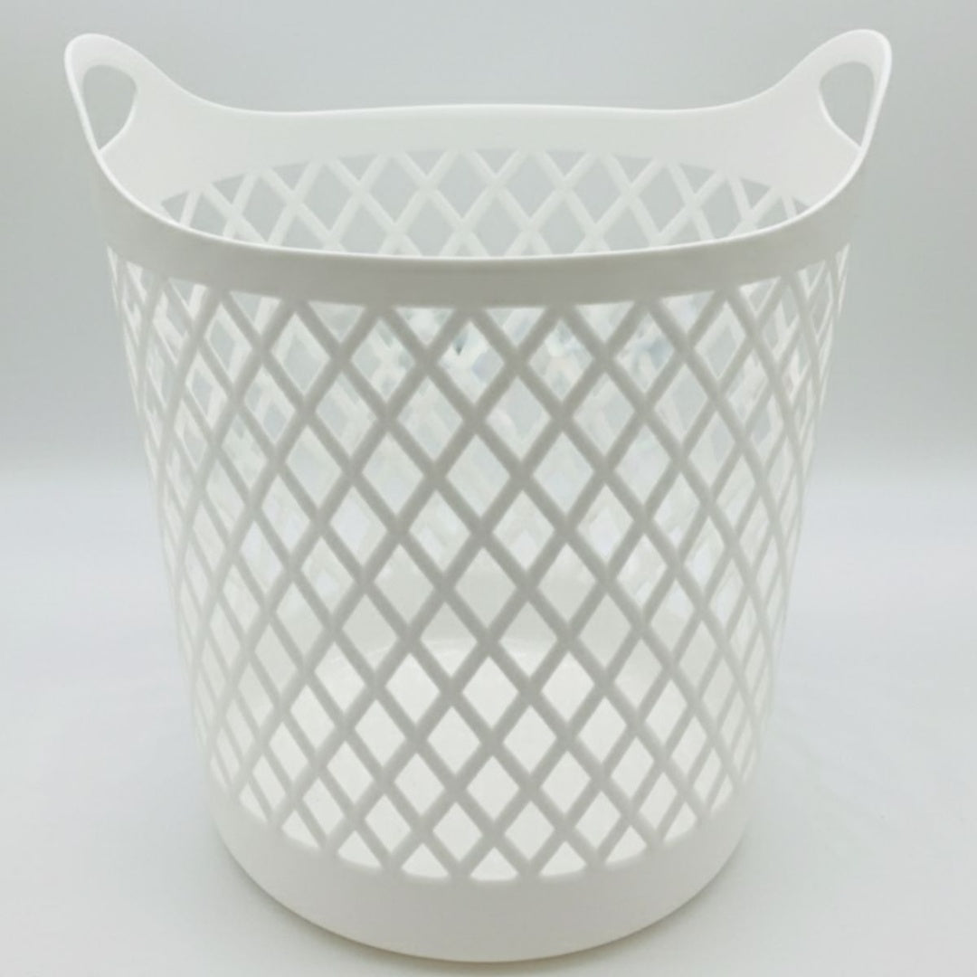 Canasto blanco con asas 51x40cm.