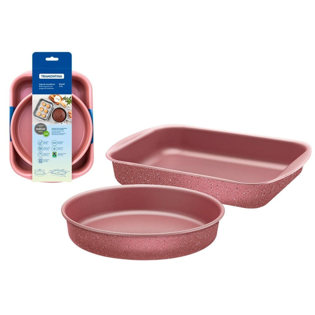 Juego de asaderas Tramontina brasil rosa