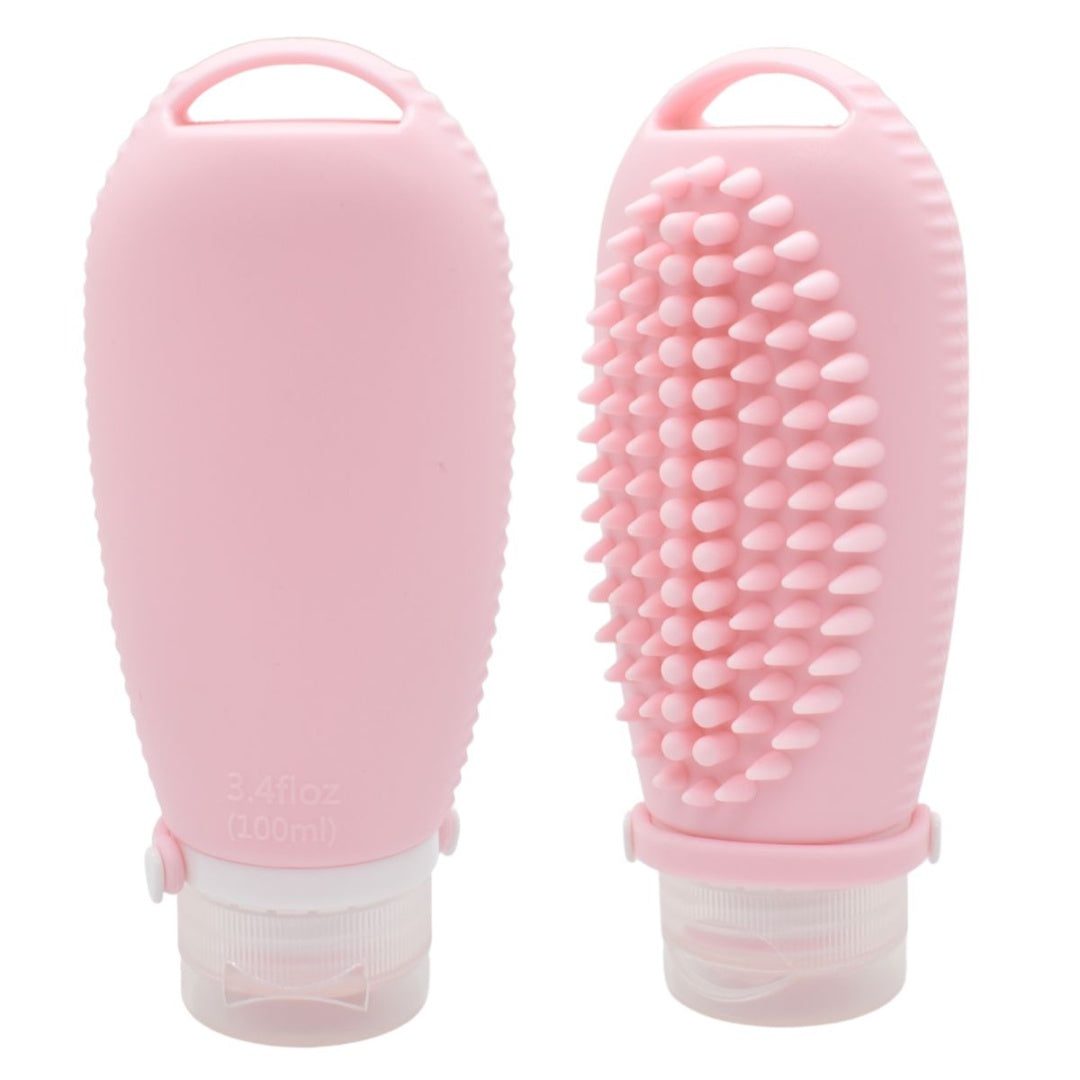 Recipiente de silicona para viaje con masajeador 100ml