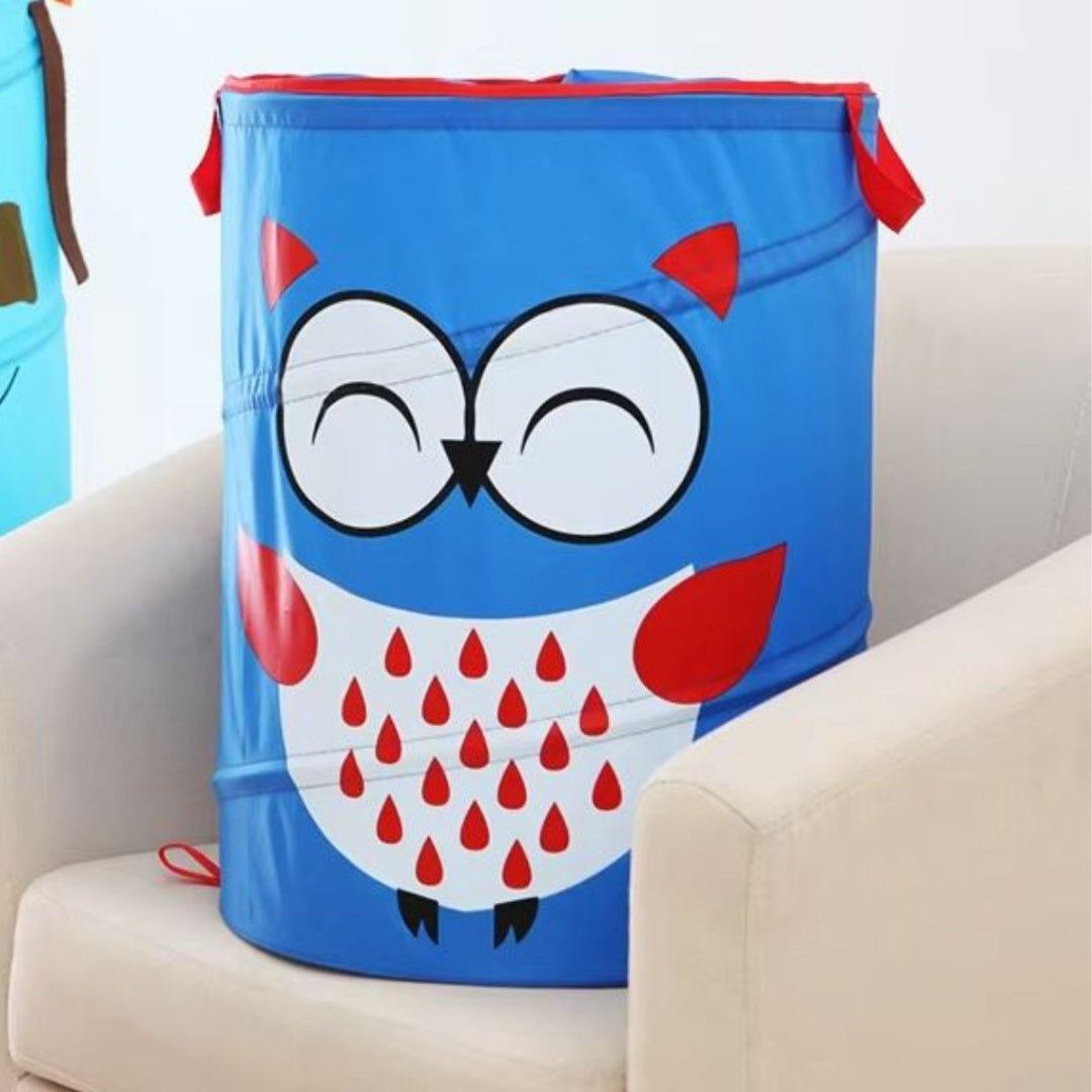Canasto de tela plegable infantil 40x36cm. Azul