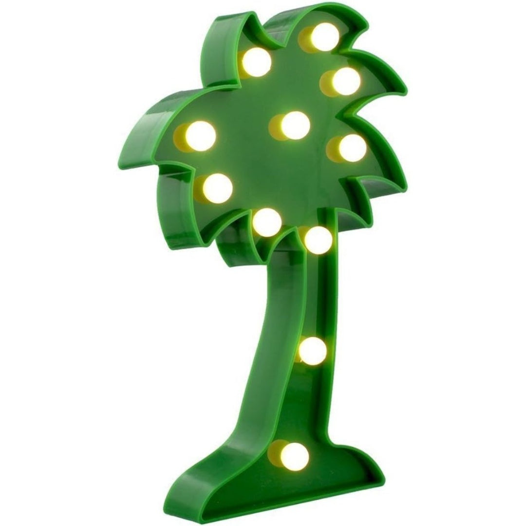 Lámpara veladora led palmera 26x18x3cm. Verde