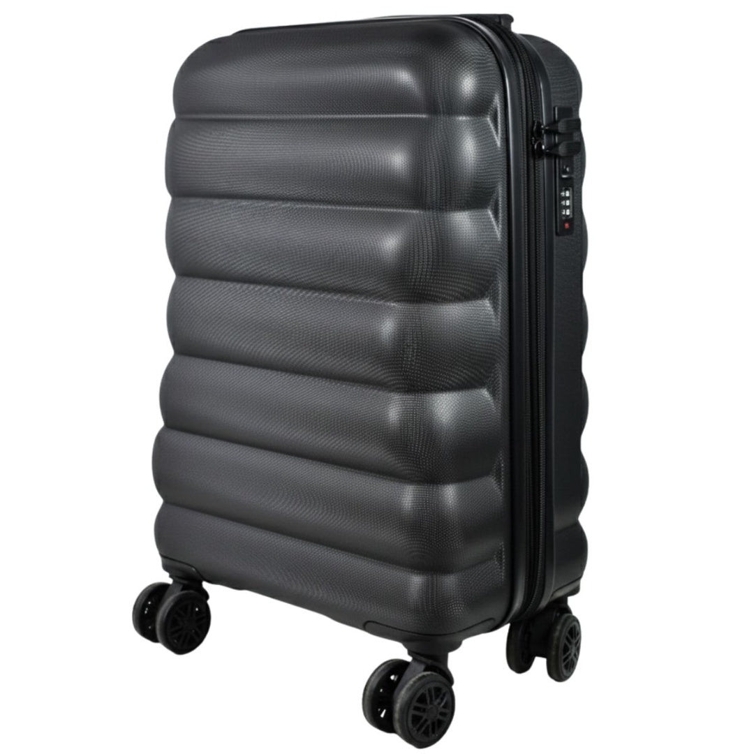 Valija de viaje rígida expansible negra 19" 54x20x30cm. 2.6kg