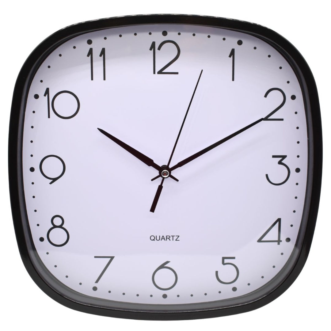 Reloj de pared negro 25x25x2cm