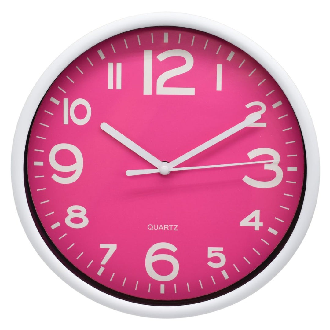 Reloj de pared fucsia 19x4cm