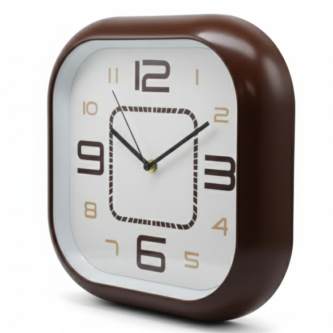 Reloj de pared marrón 30x30x5cm.