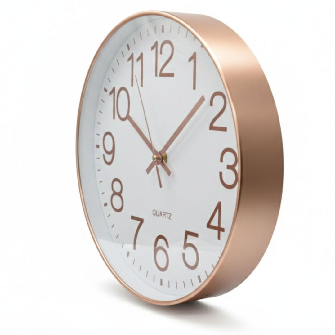 Reloj de pared champagne 30x4cm.