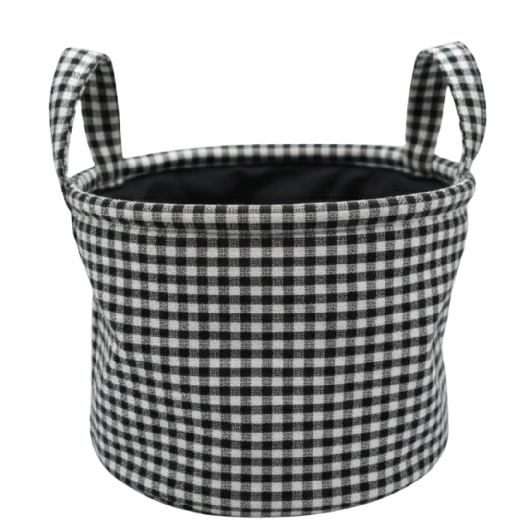 Organizador de tela plegable con asas 20x15cm.
