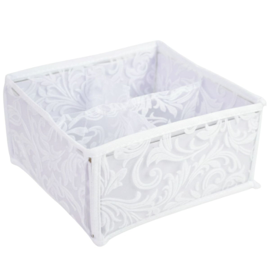 Caja organizadora de tela con separaciones 20x18x10cm.