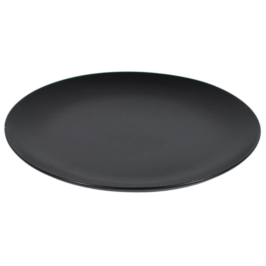 Plato de cerámica llano negro 26cm.