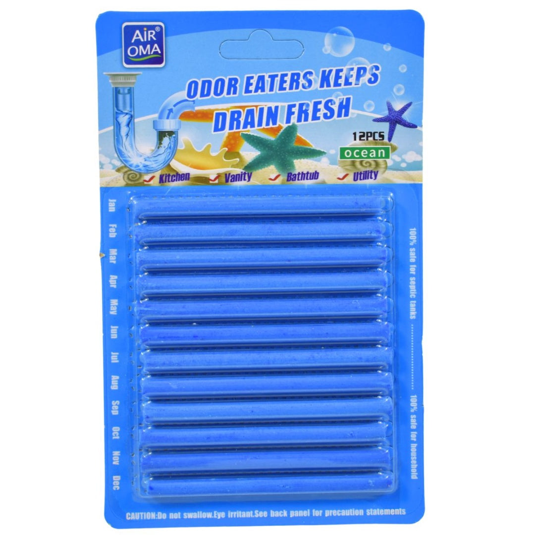 Barras limpiadoras para desagües y tuberías 12pcs. Oceano