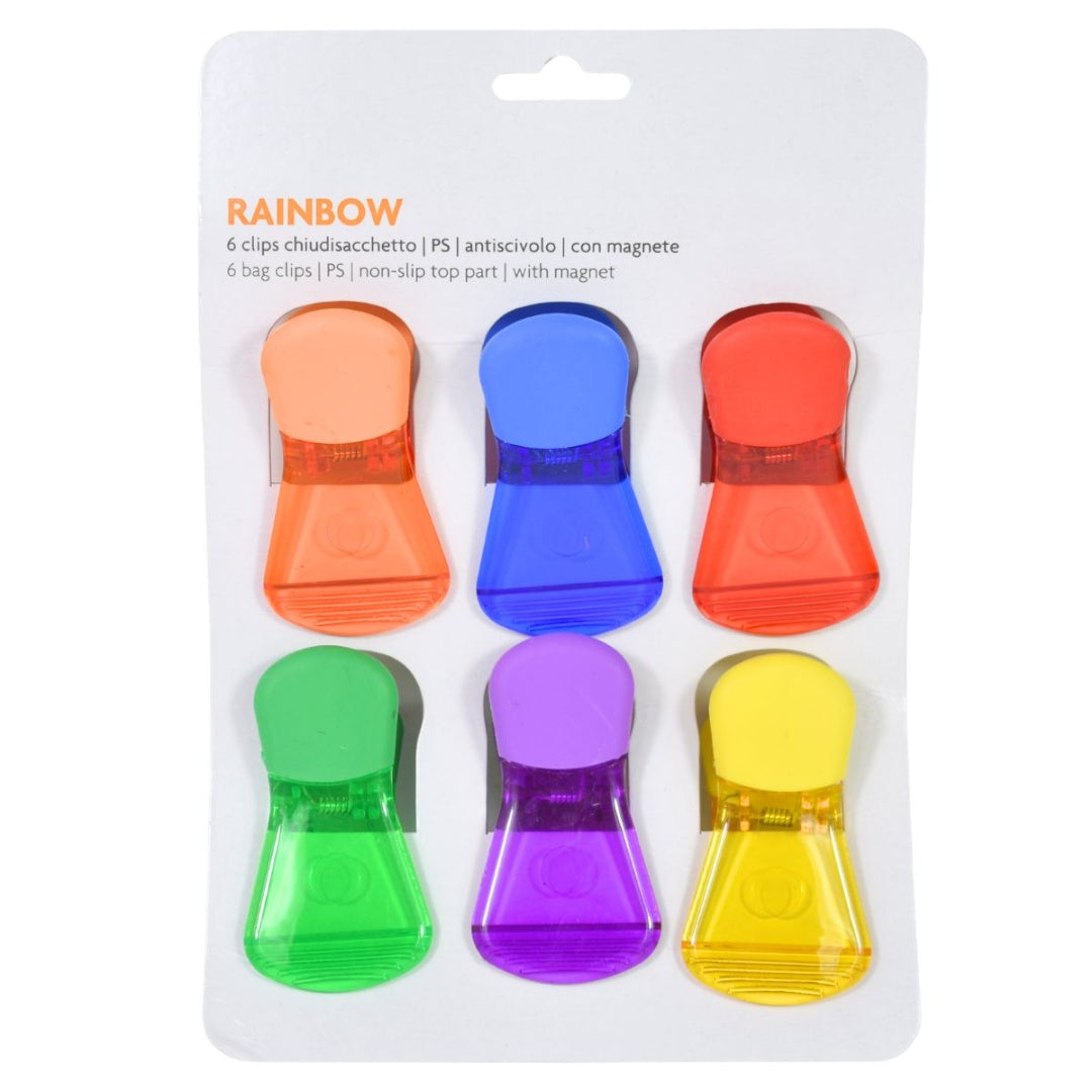 Broches clips magnéticos para bolsas x6 unidades