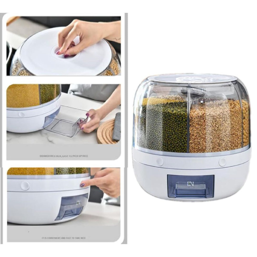 Dispensador rotativo de granos y cereales 25x21cm.