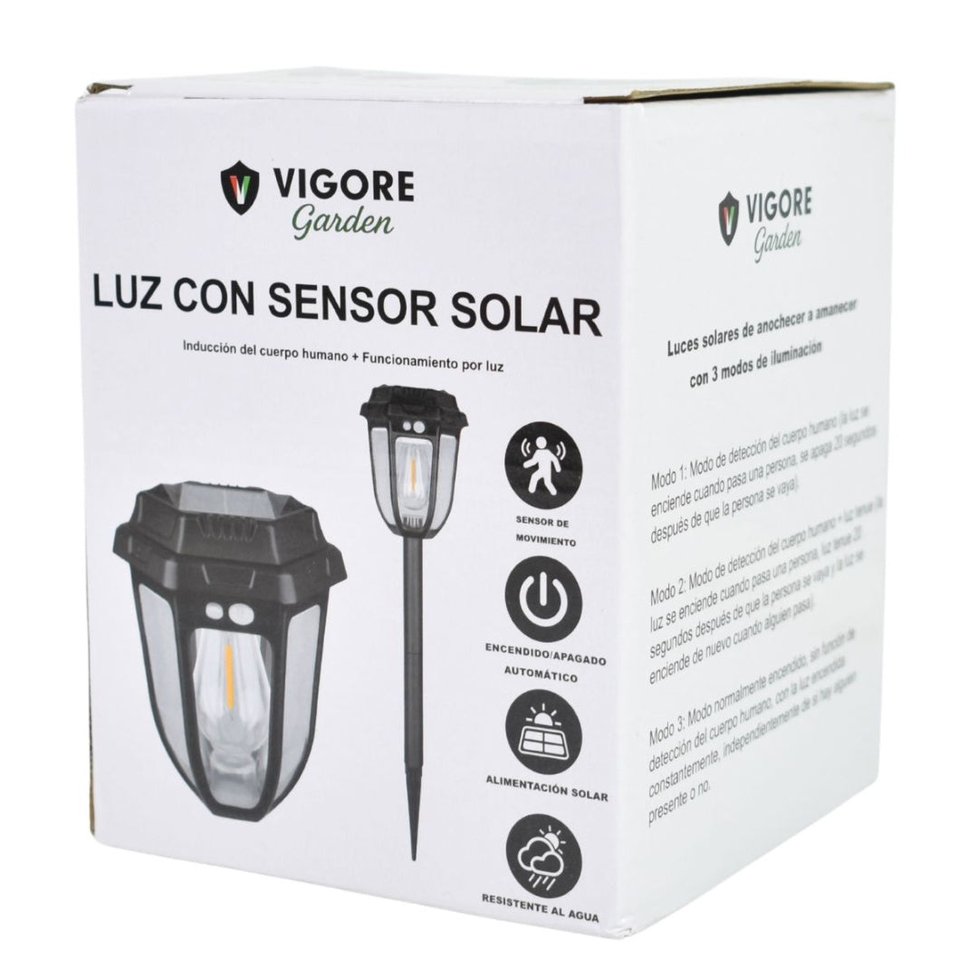 Lámpara solar con sensor de movimiento 50cm. Vigore