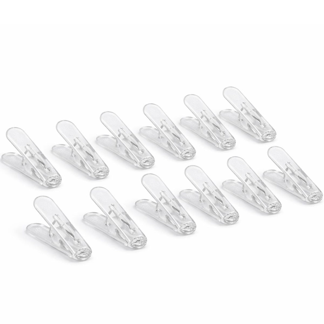 Palillos de plástico transparentes x12 unidades