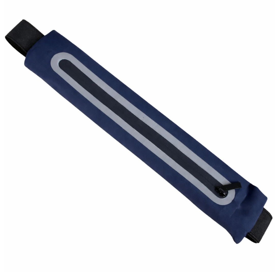 Riñonera deportiva extensible azul de nailon