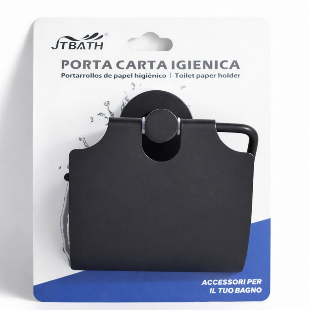 Portarrollos de papel higiénico con tapa para baño