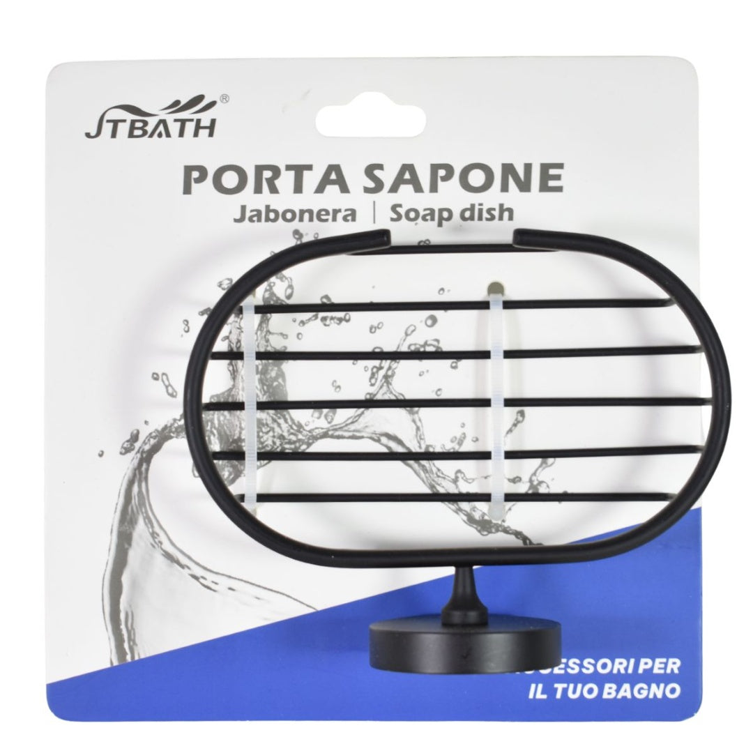 Jabonera negra para baño