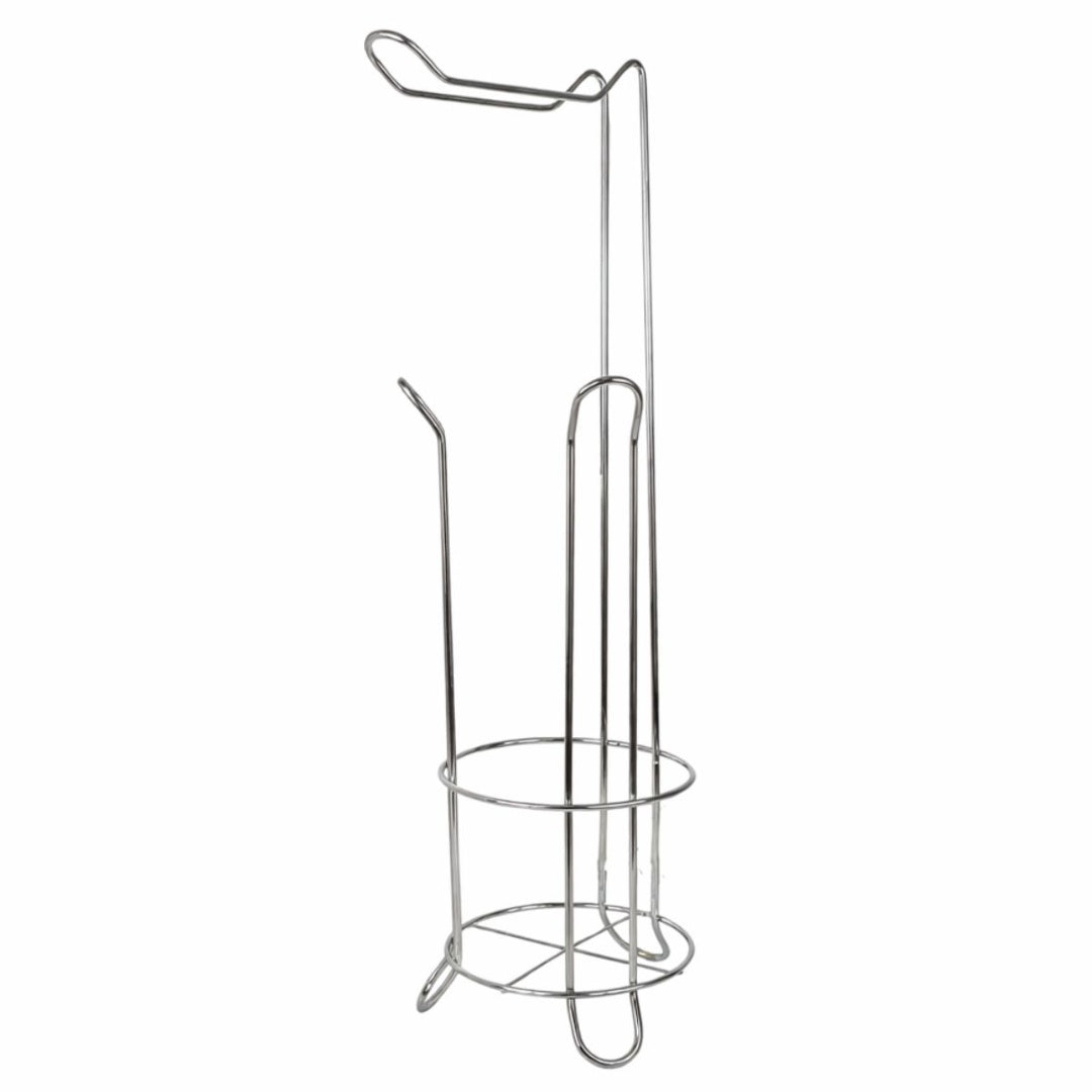 Soporte porta rollos de papel higiénico metálico 51x14cm.