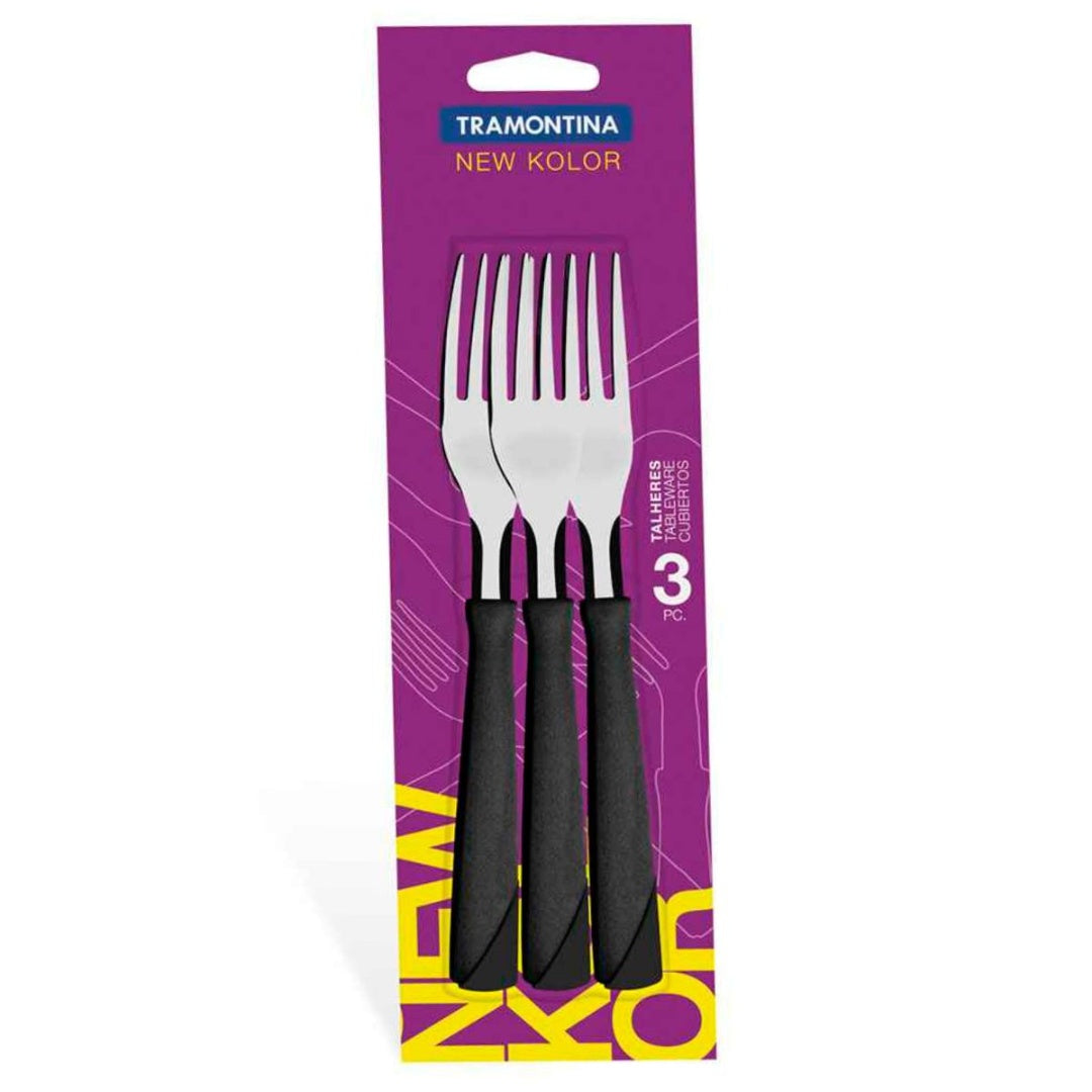 Tenedores Tramontina 3 pcs. Negro