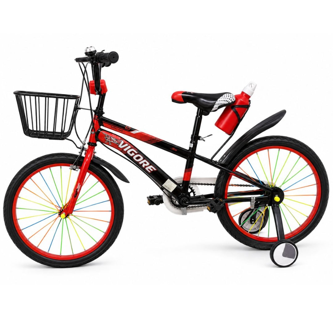 Bicicleta rodado 20" roja con canasto Vigore