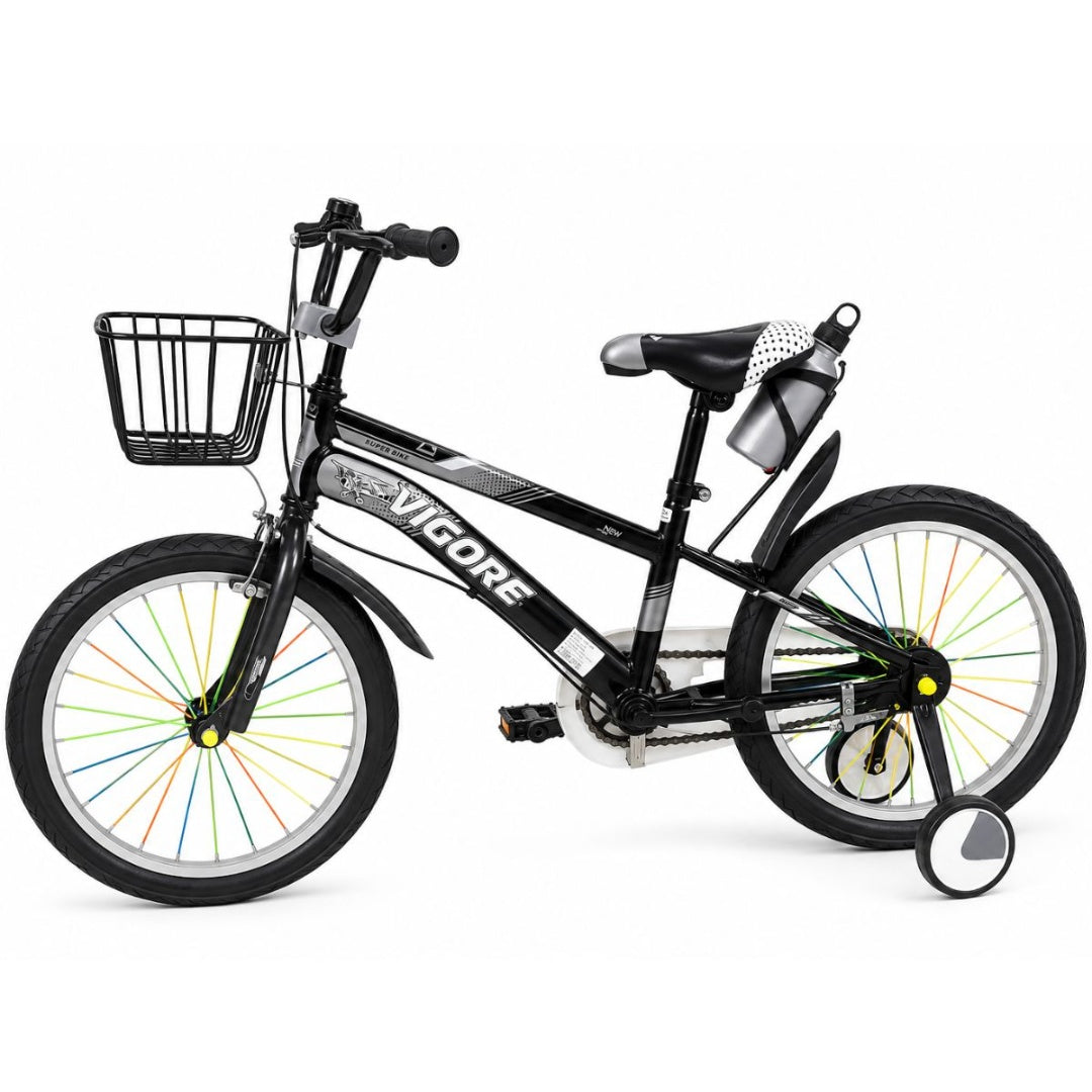 Bicicleta rodado 20" negra con canasto Vigore