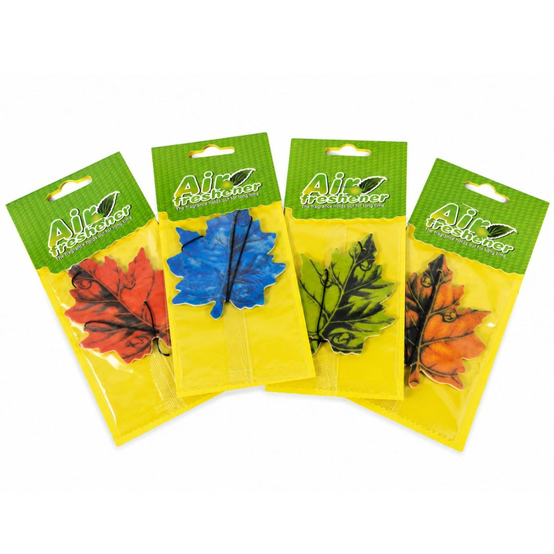 Perfumador para auto con forma de hoja 10cm.