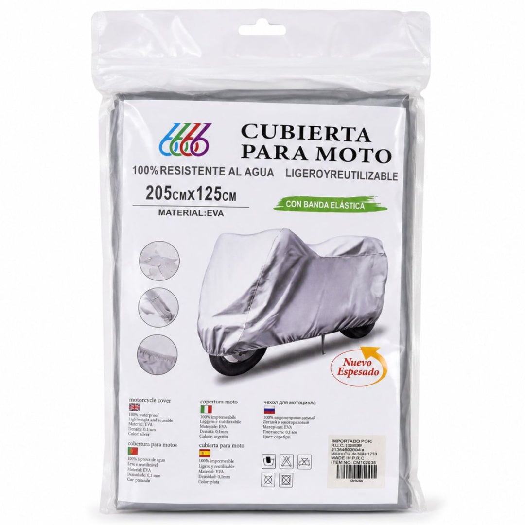 Cubierta impermeable reforzada para motos 205 x 125 cm