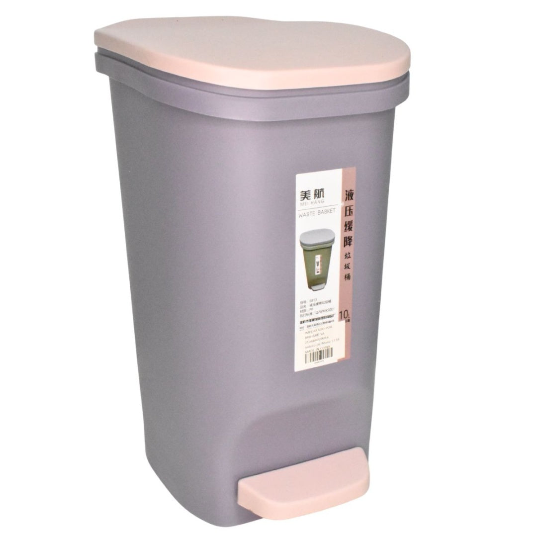 Papelera plástica violeta 10L