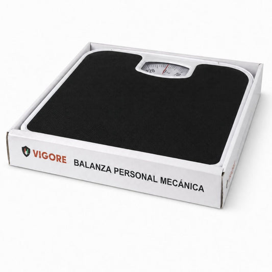 Balanza mecánica de baño Vigore 130kg. Negro
