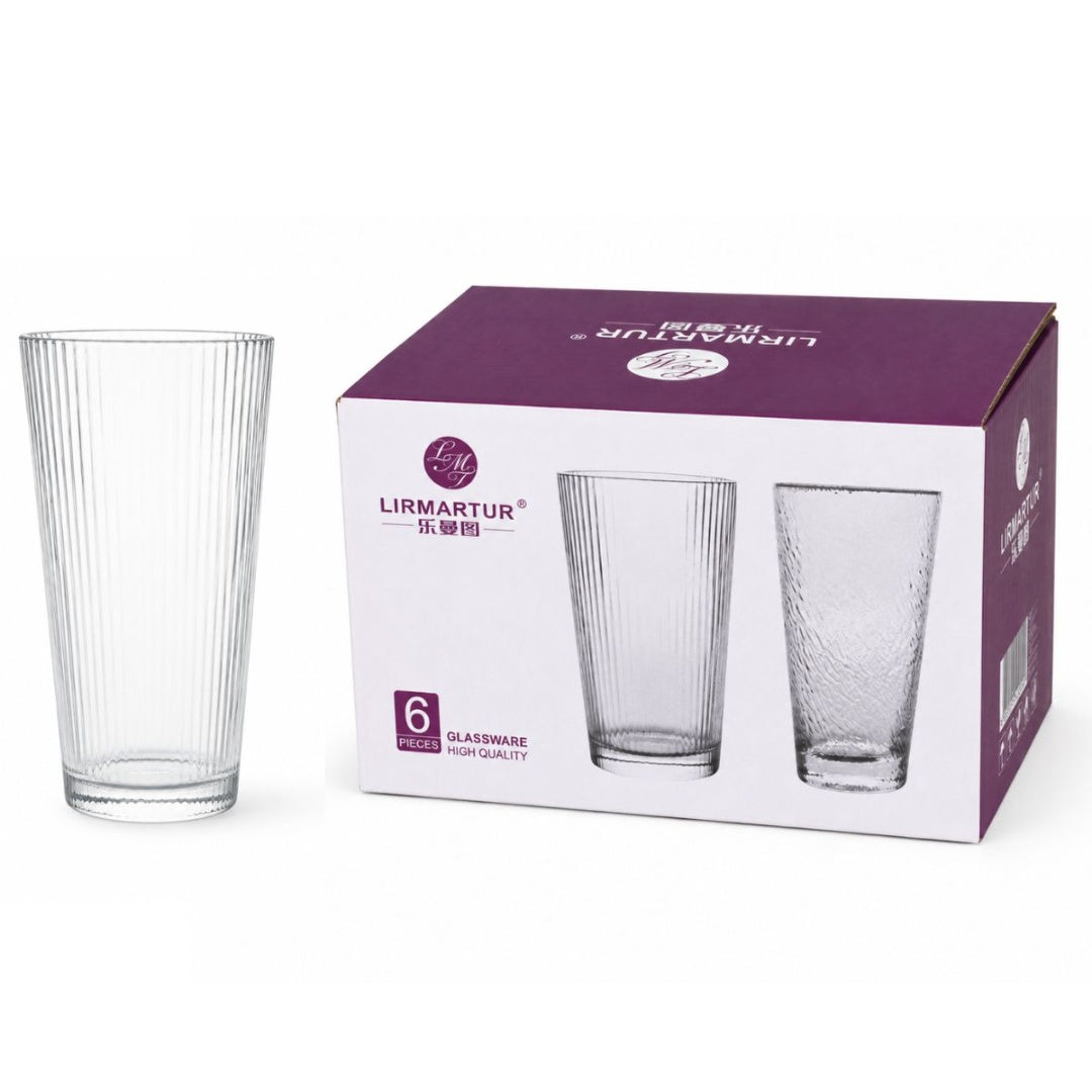 Vasos de vidrio x6 unidades 370ml