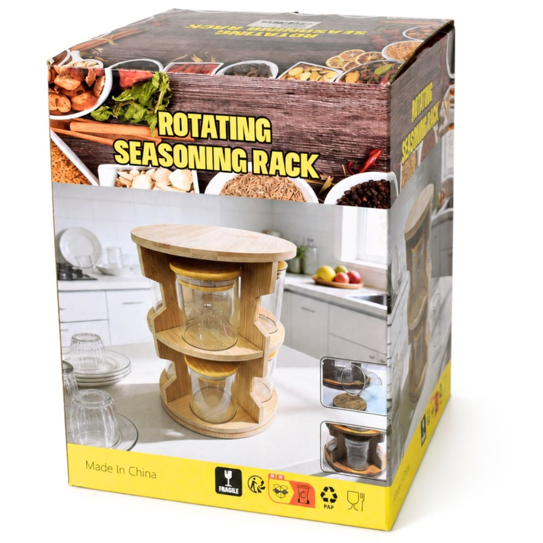 Set de 8 condimenteros con soporte giratorio