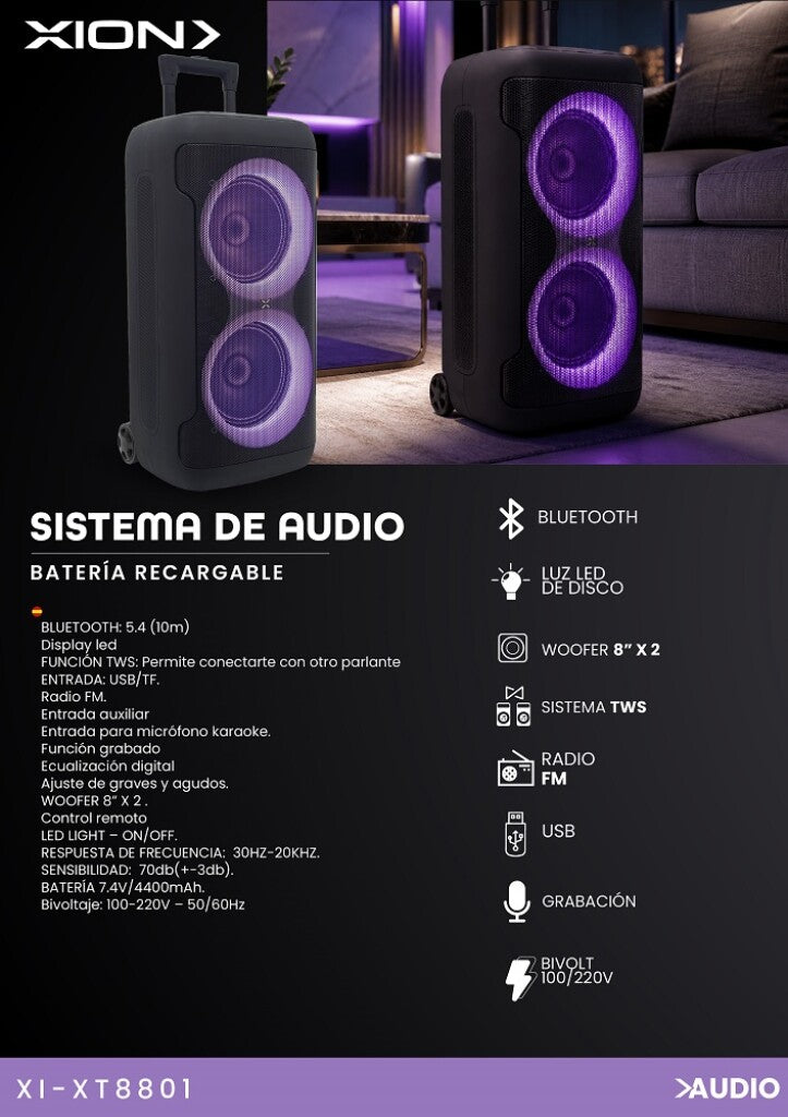 Parlante inalámbrico XTREME 12000W