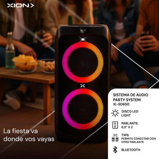 parlante recargable 6,5"x2