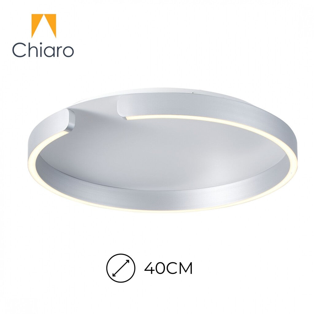 Plafón LED, Diseño anillo cortado, Dimerizable 30W 40CM