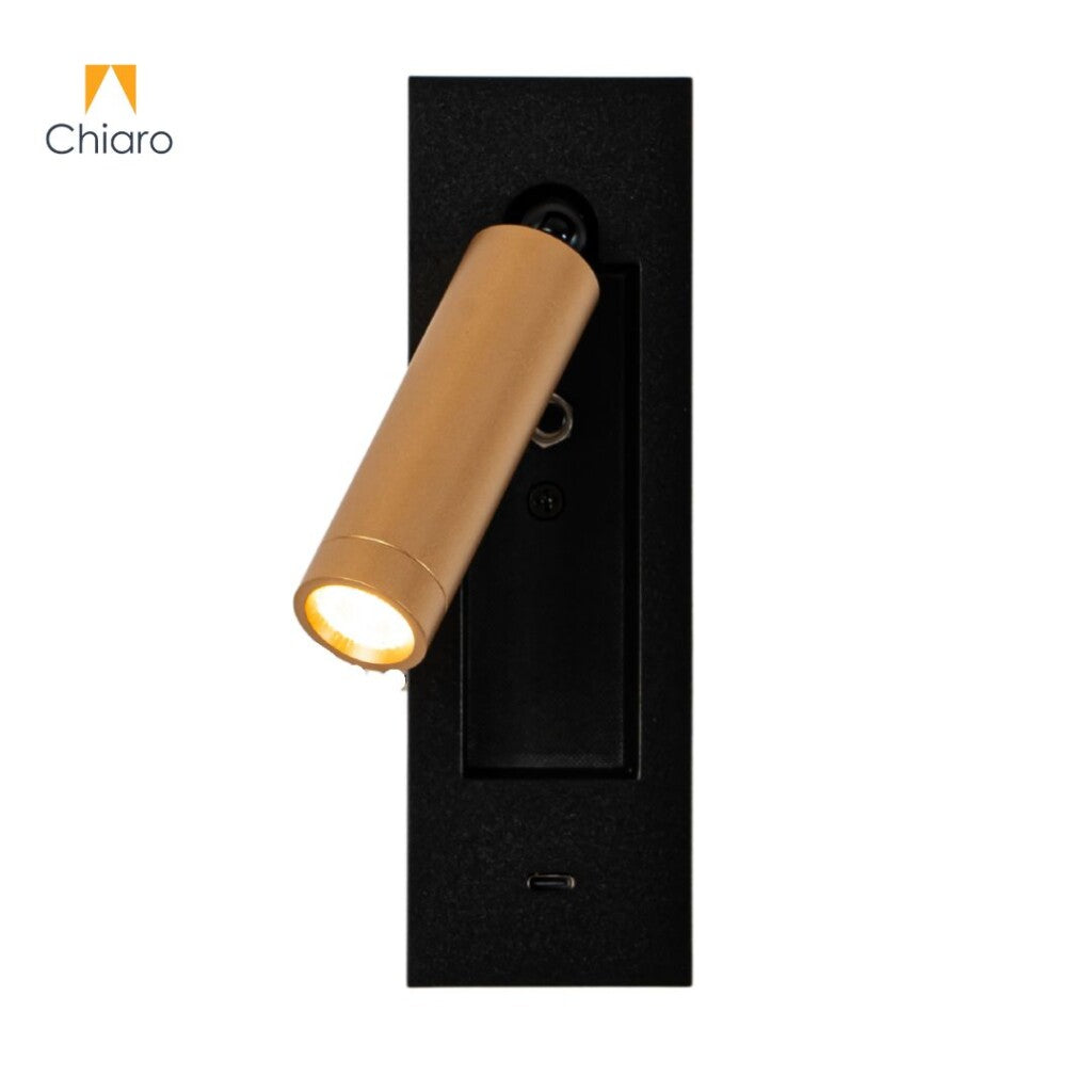 Portátil led de pared con SPOT móvil y puertos USB y USB-C