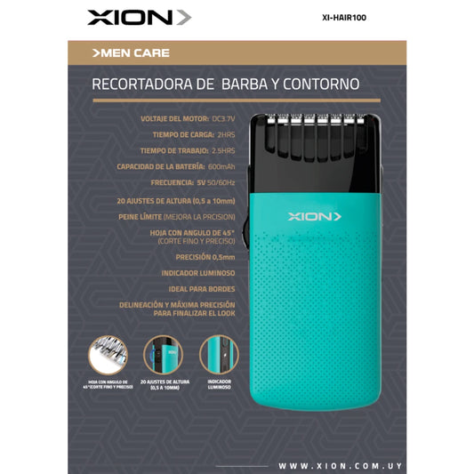 recortadora de barba y contorno xion