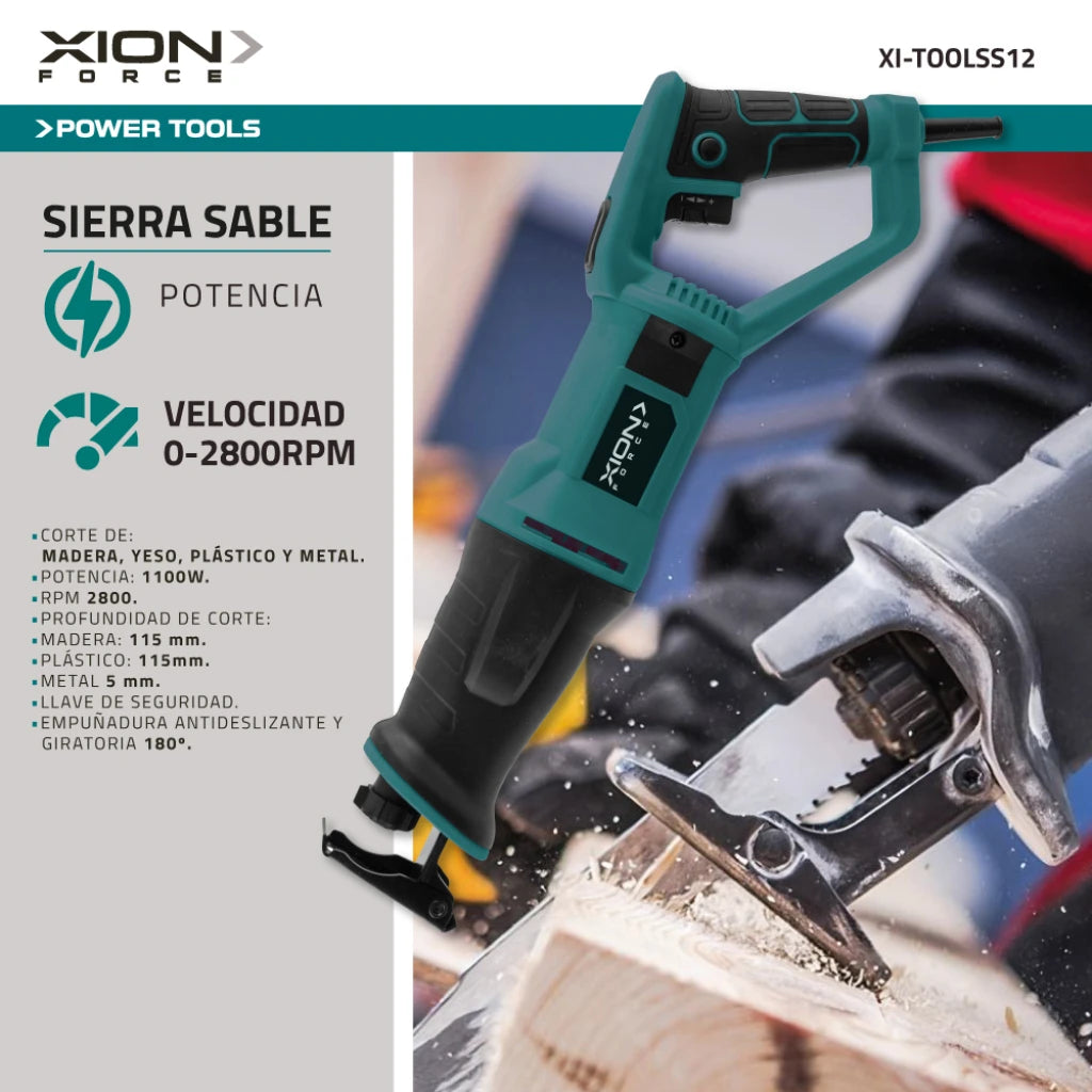 sierra sable 1100W con mango giratorio