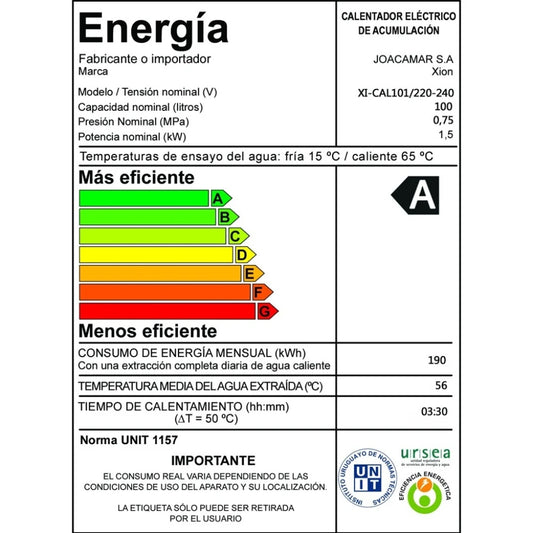 termotanque calefón 100lts.
