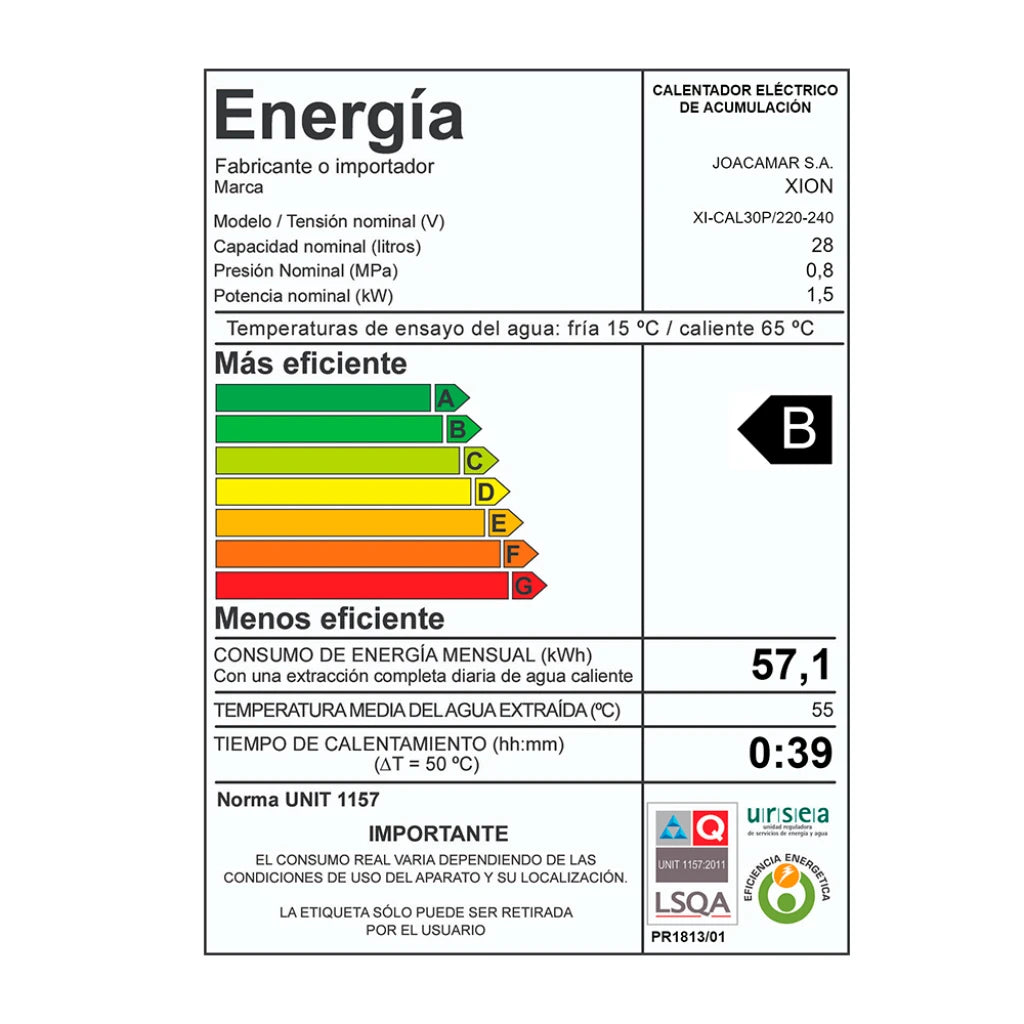termotanque calefón 28lts. prisma