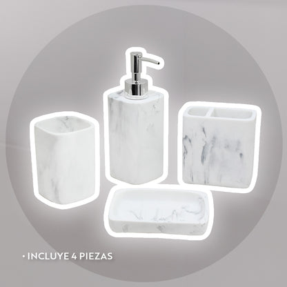 ACCESORIO CERAMICO P/BANO 4PZ LH-3649