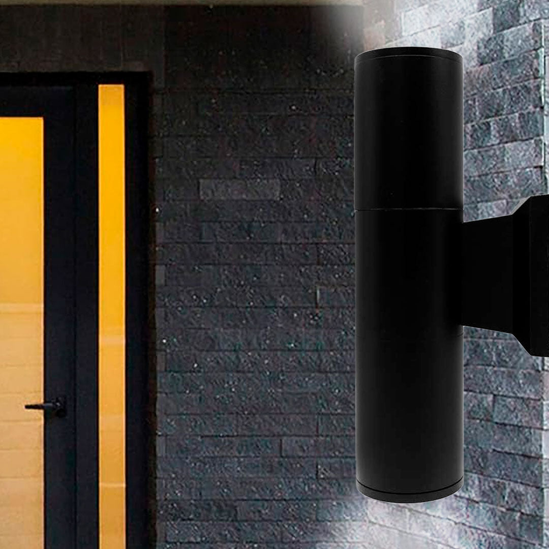 LUMINARIA EXT 2 LUCES 6.5CM DE DIAMET NEGRO LH2806