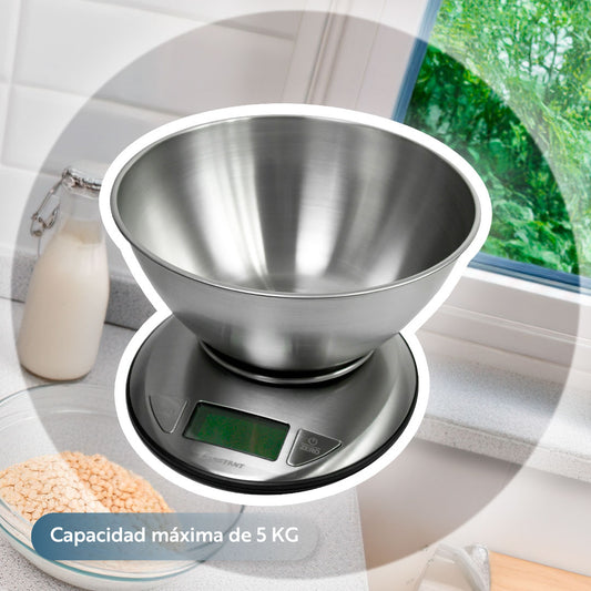 BALANZA METALICA CON BOWL HASTA 5 KILOS  LH-3379
