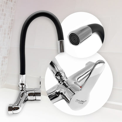 MONOCOMANDO PARED 20CM CROM/NEGRO ITALOMIX LH-3030