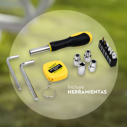 LINTERNA TIPO FOCO C/HERRAMIENTAS HM-7729G LH-3229