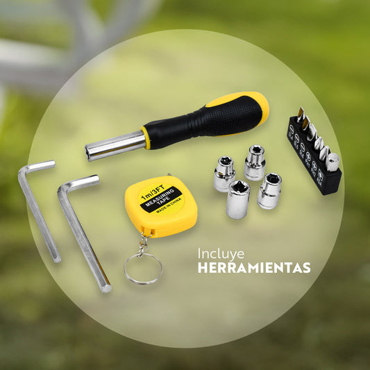 LINTERNA TIPO FOCO C/HERRAMIENTAS HM-7729G LH-3229