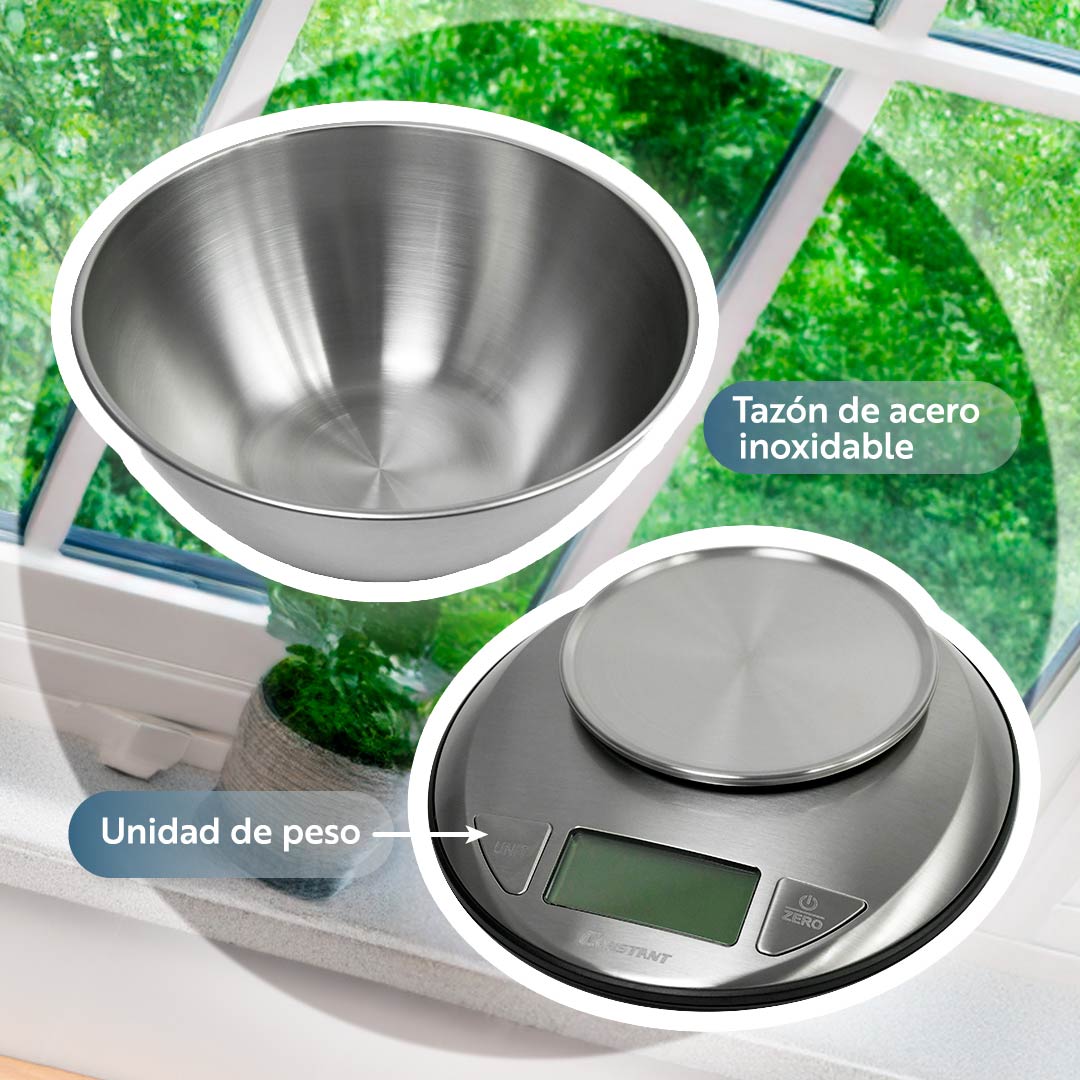 BALANZA METALICA CON BOWL HASTA 5 KILOS  LH-3379