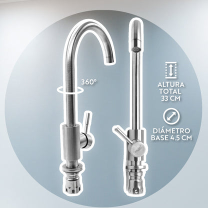 GRIFO ALTO PARA COCINA MESADA ITALOMIX LH-2338