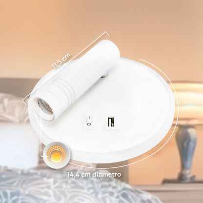 LAMPARA DE PARED CON INTERRUPTOR Y USB LH-3473