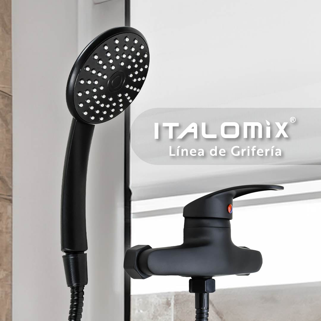 MONOCOMANDO DUCHA SIN TRANS NEGRO ITALOMIX LH-3258